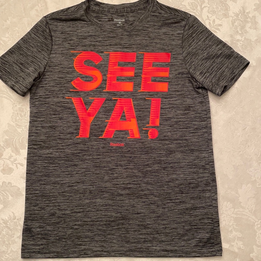 Reebok t shirt boys size M 10-12 See Ya!